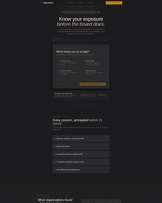 Threshold - Executive Riskassessment Landing Page Template