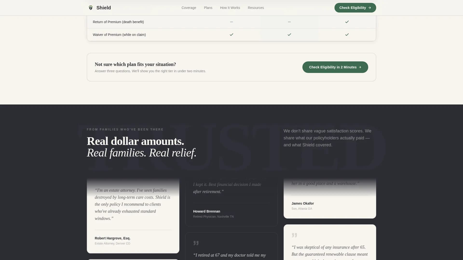 Assure — Senior Disability Protection Landing Page Template