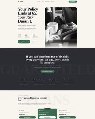 Assure — Senior Disability Protection Landing Page Template