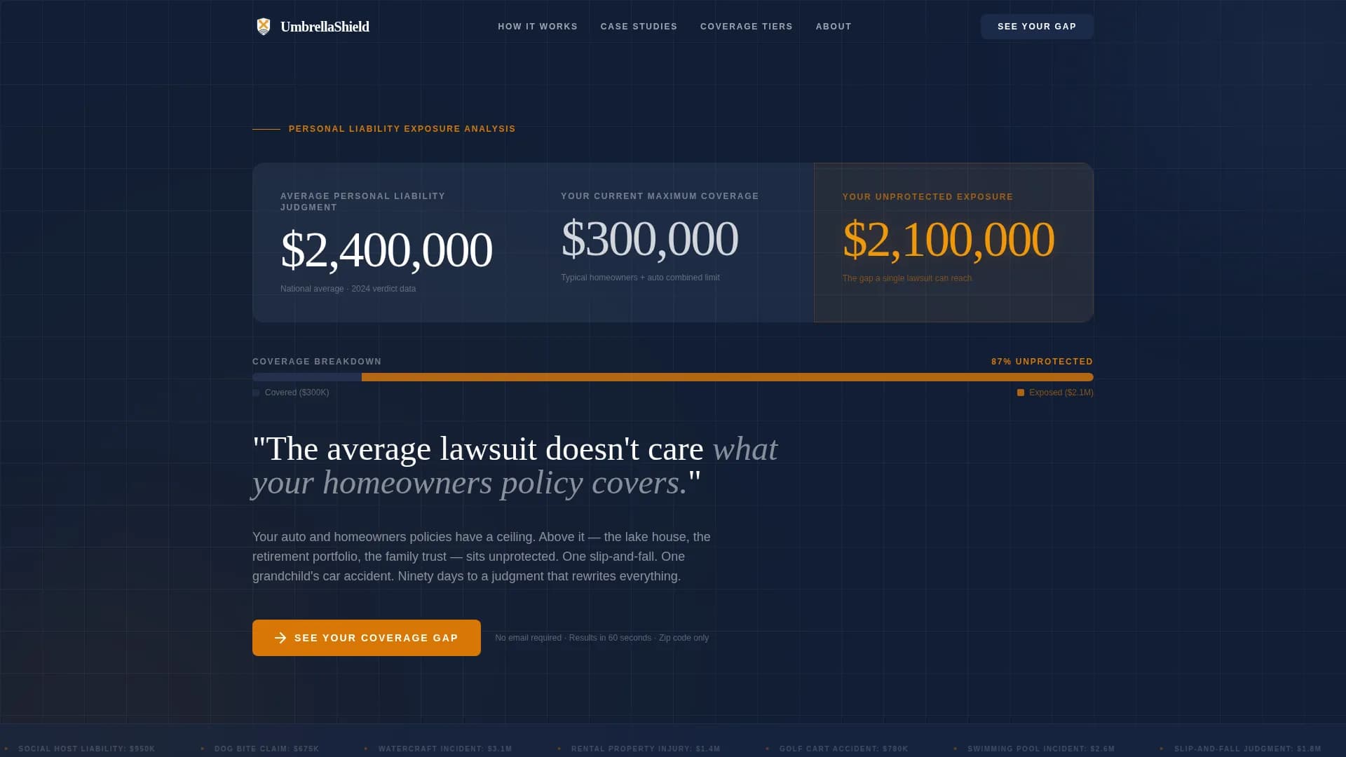 Canopy — Senior Liability Coverage Landing Page Template