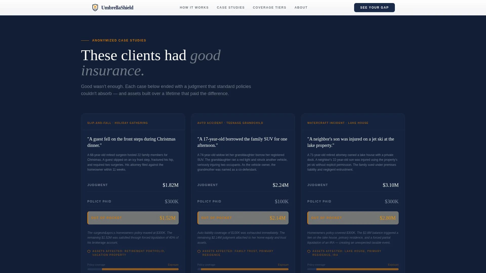 Canopy — Senior Liability Coverage Landing Page Template