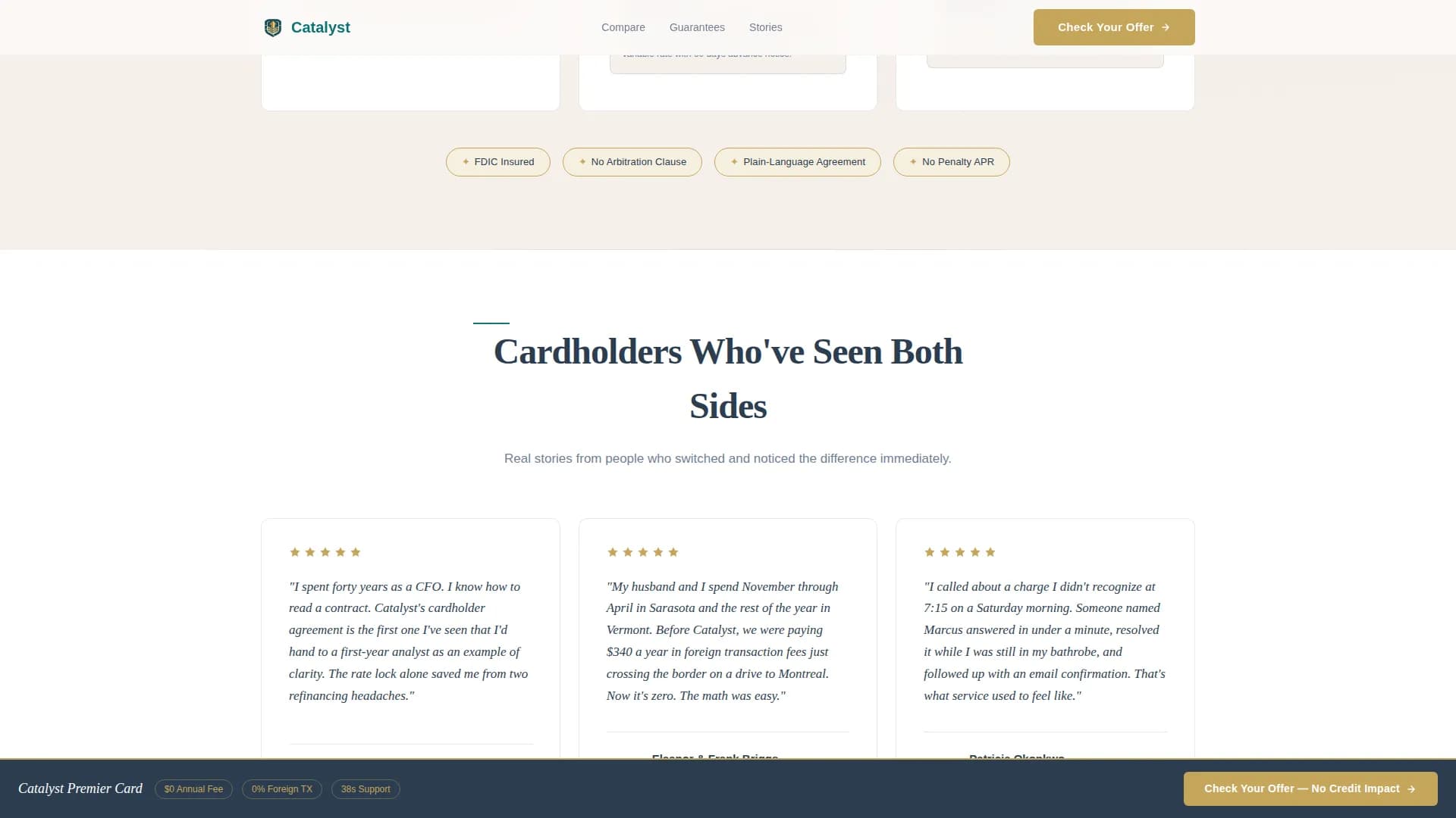 Elevate — Senior Credit Card Landing Page Template