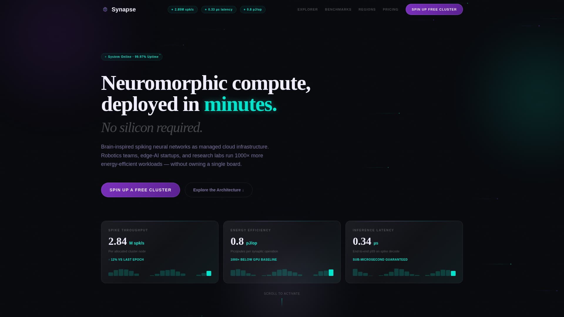 Synapse - Intelligent Neuromorphic Landing Page Template
