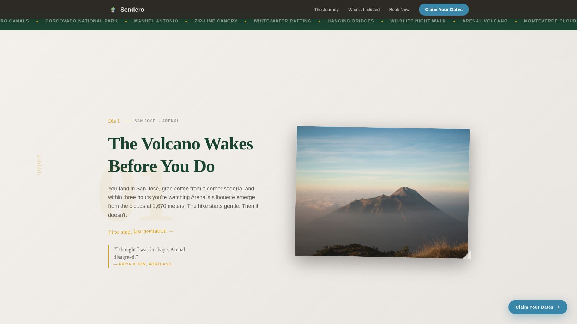 Costa Rica Travel Booking Website Template