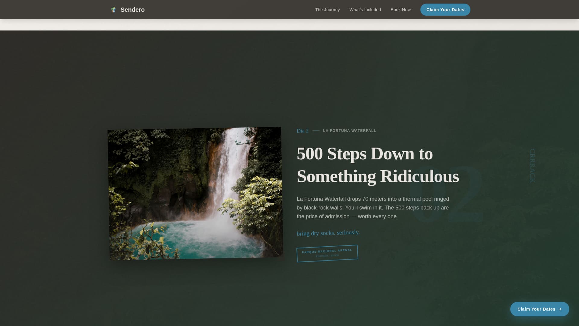 Costa Rica Travel Booking Website Template