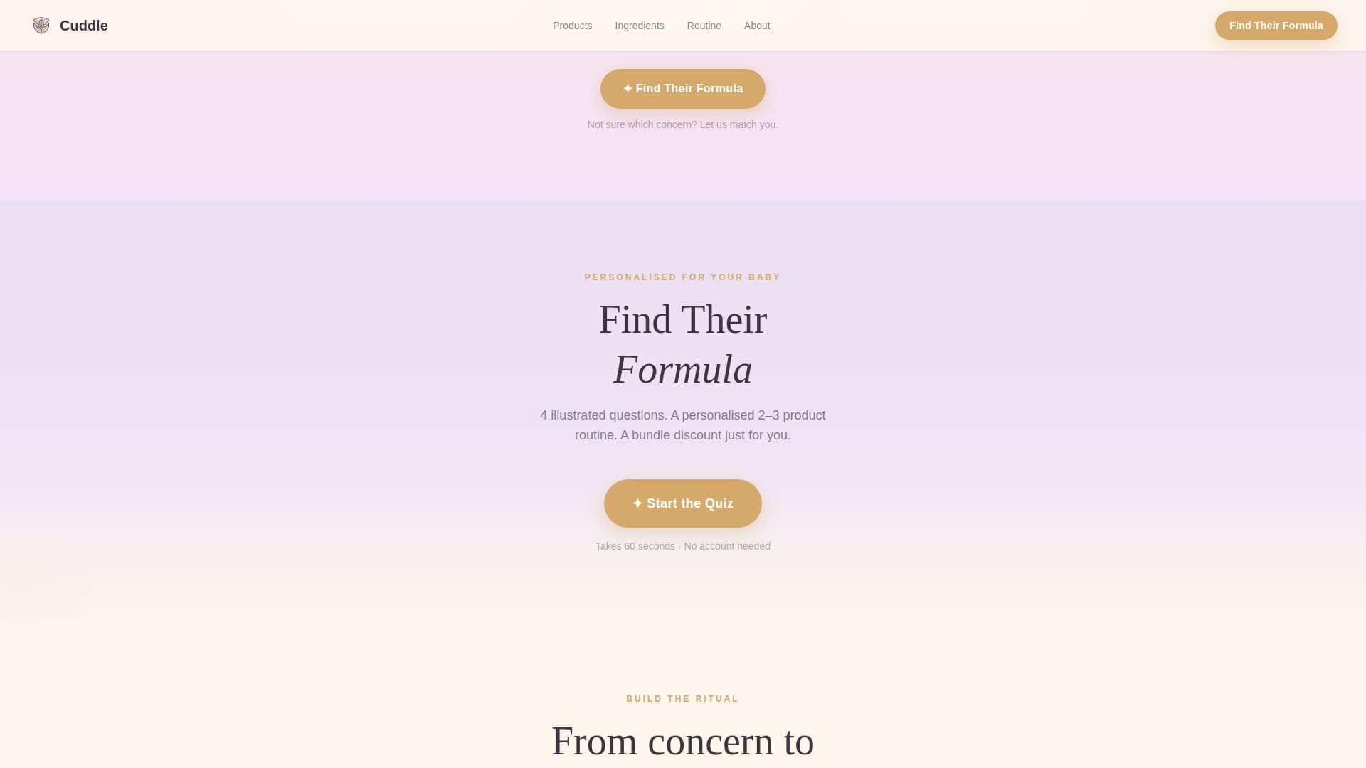 Cuddle - Gentle Babycare Landing Page Template