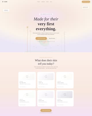 Cuddle - Gentle Babycare Landing Page Template