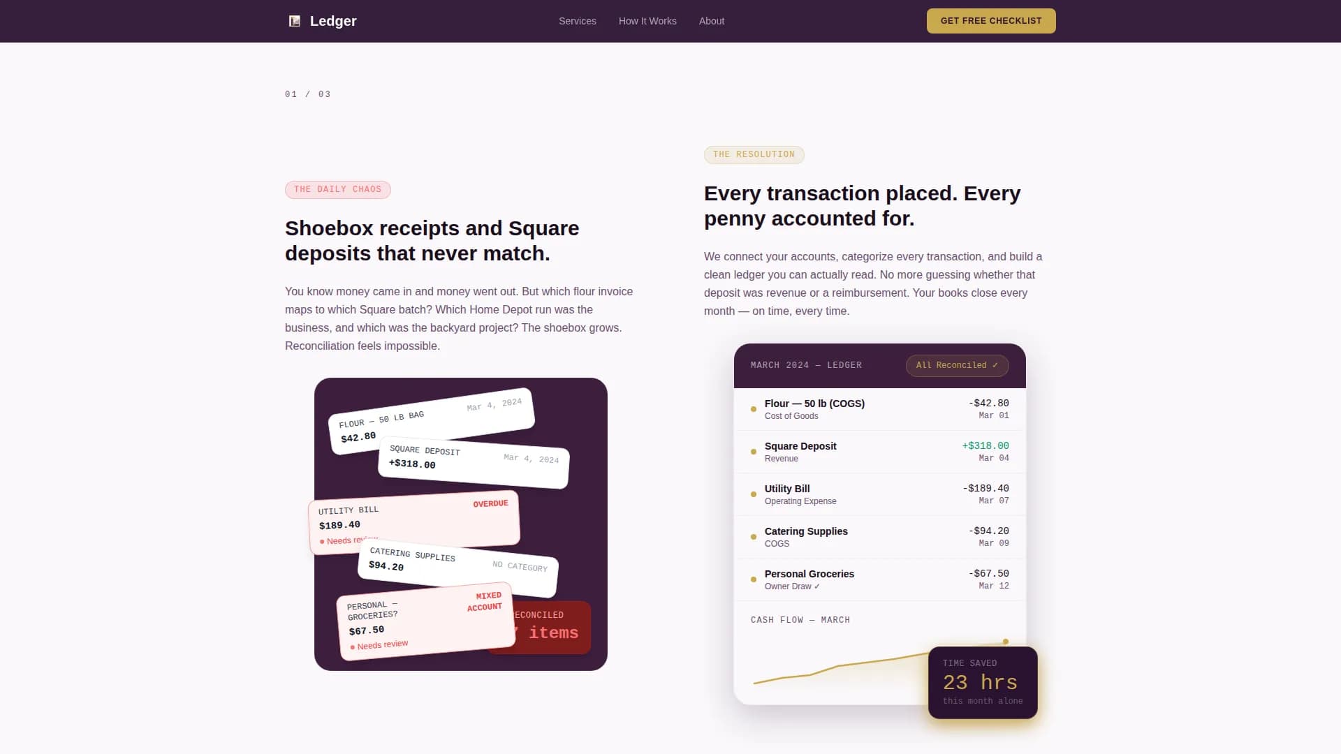 Control — Accounting Business Data Landing Page Template