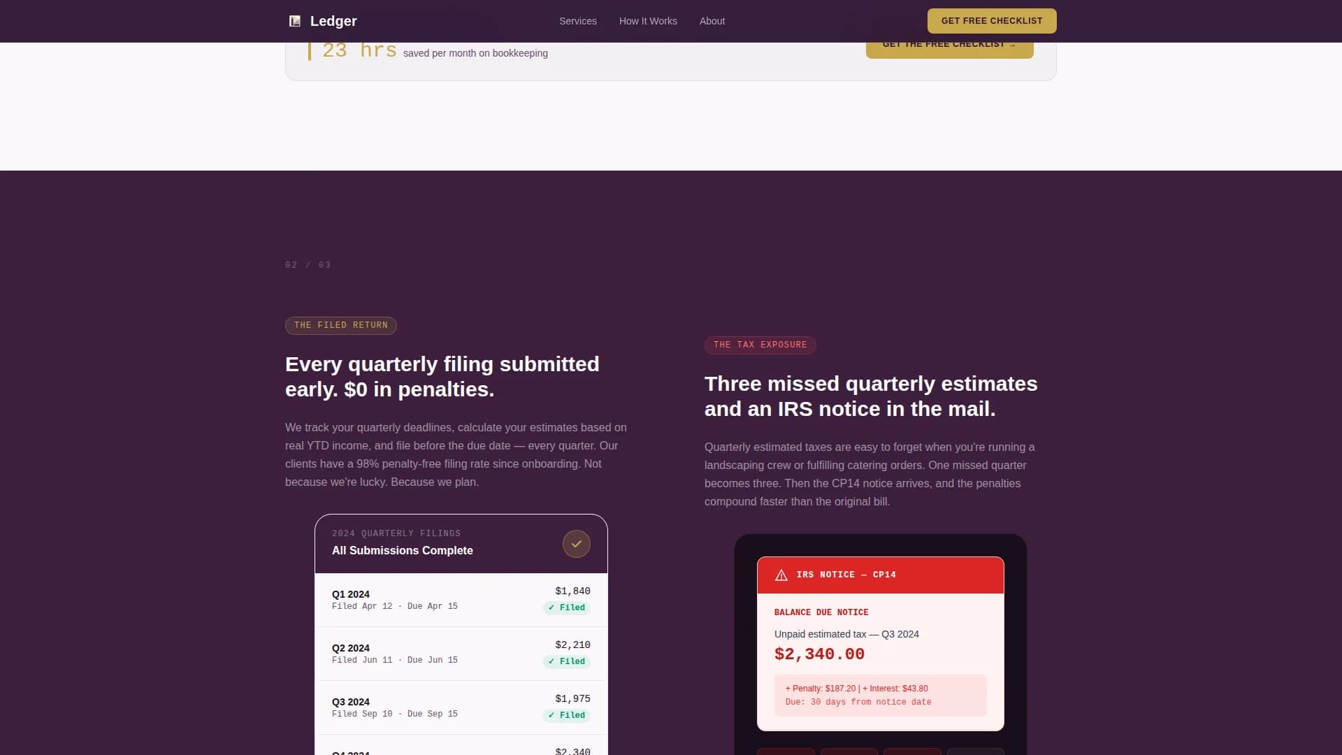 Control — Accounting Business Data Landing Page Template