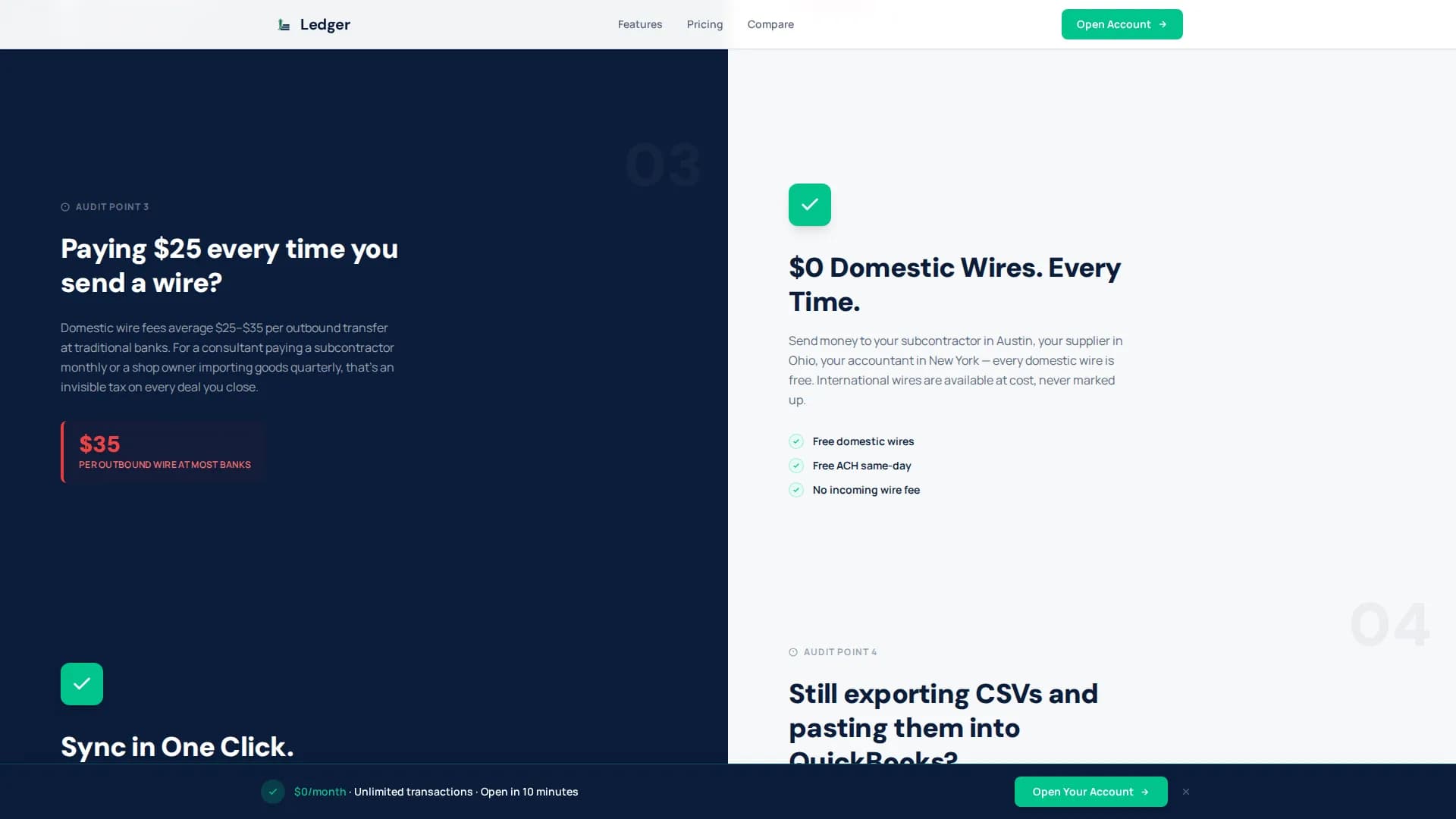 Streamline — Checking Account Business Landing Page Template