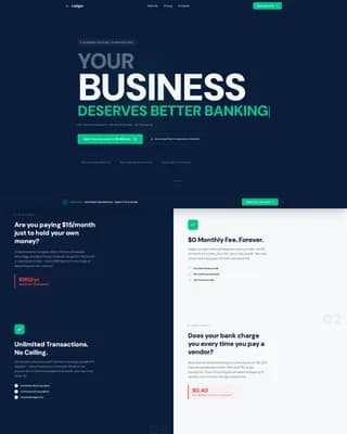 Streamline — Checking Account Business Landing Page Template