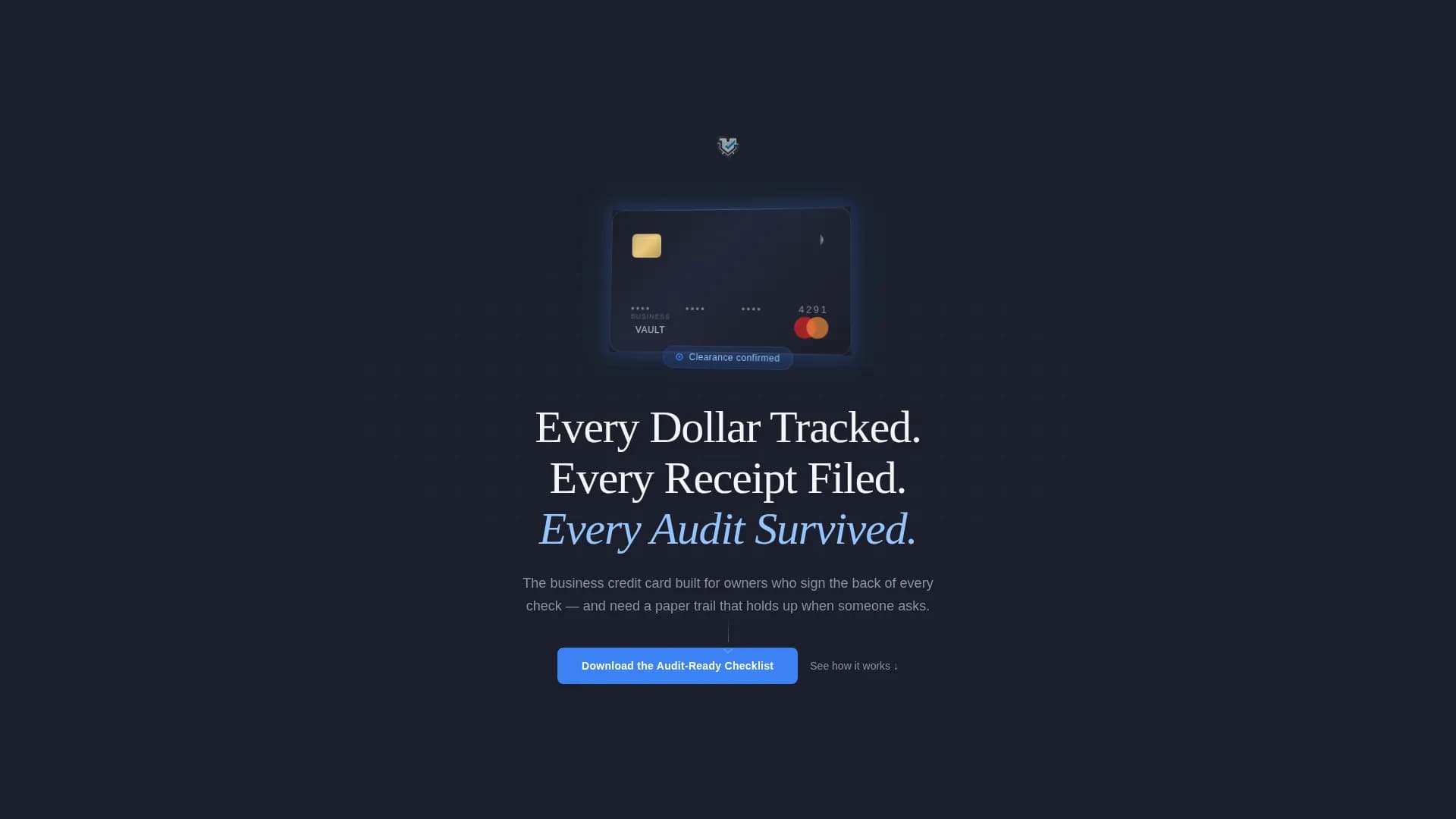 Prime — Business Credit Card Landing Page Template
