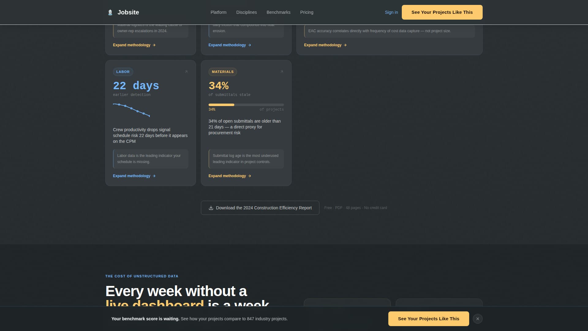 Construction Software & SaaS Cost Calculator Website Template