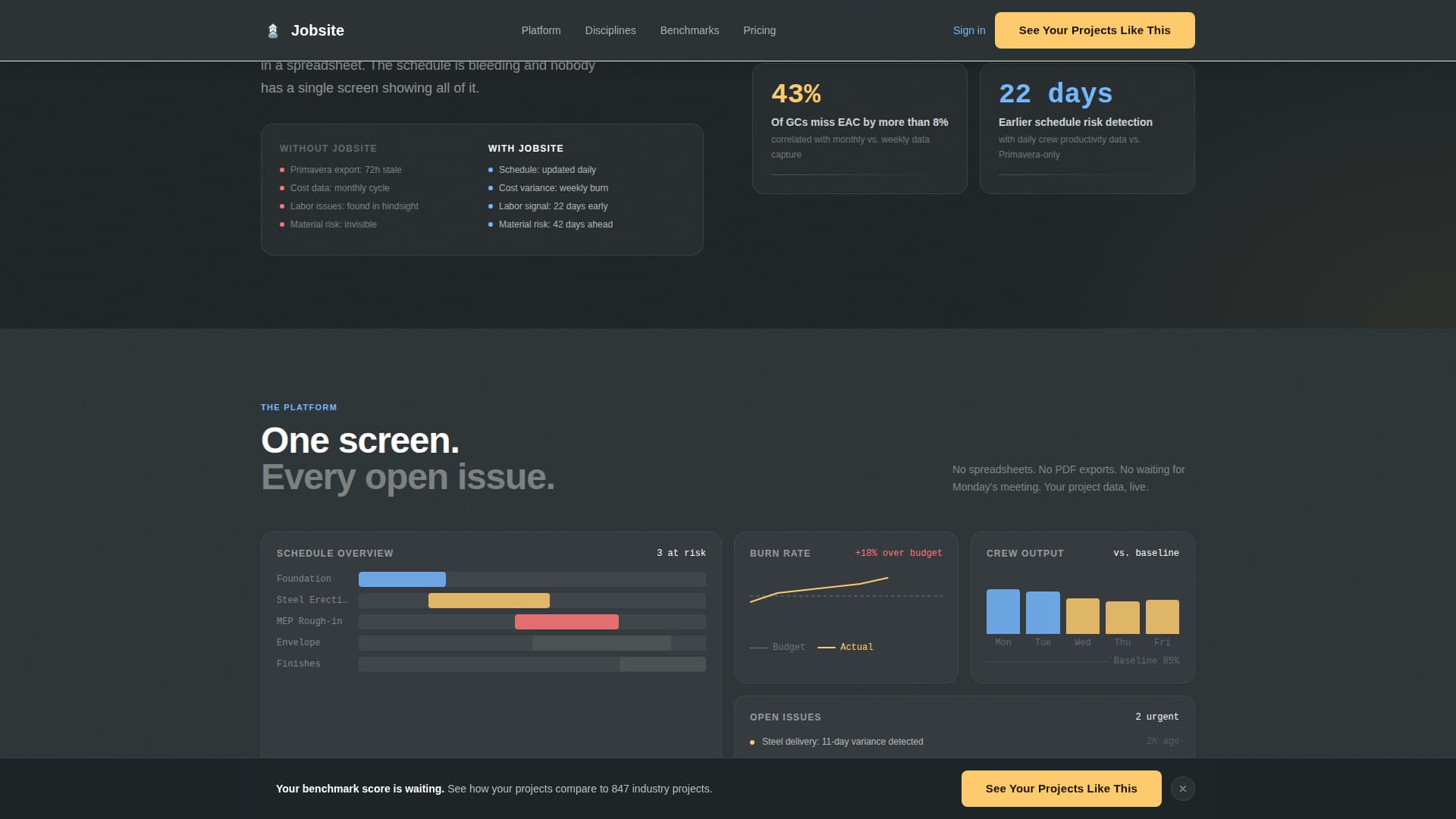 Construction Software & SaaS Cost Calculator Website Template