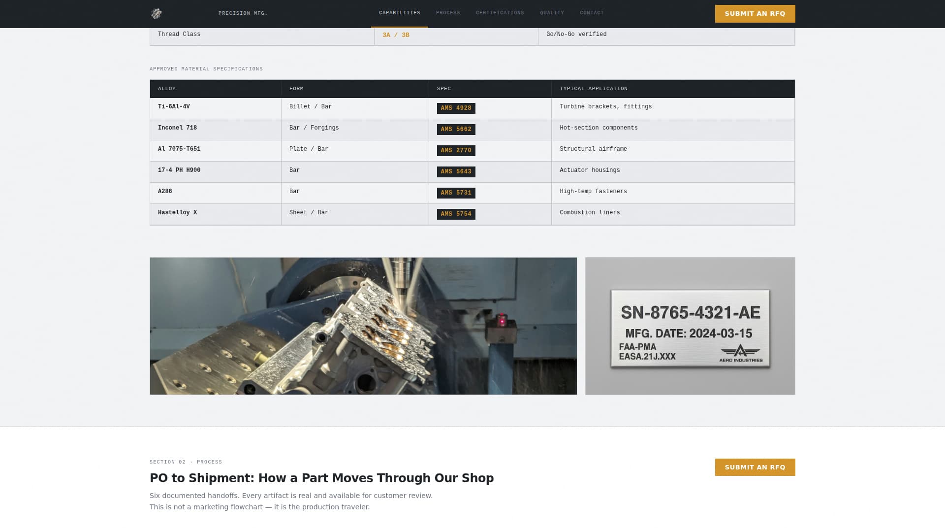 Certify - Precision Aerospace Landing Page Template
