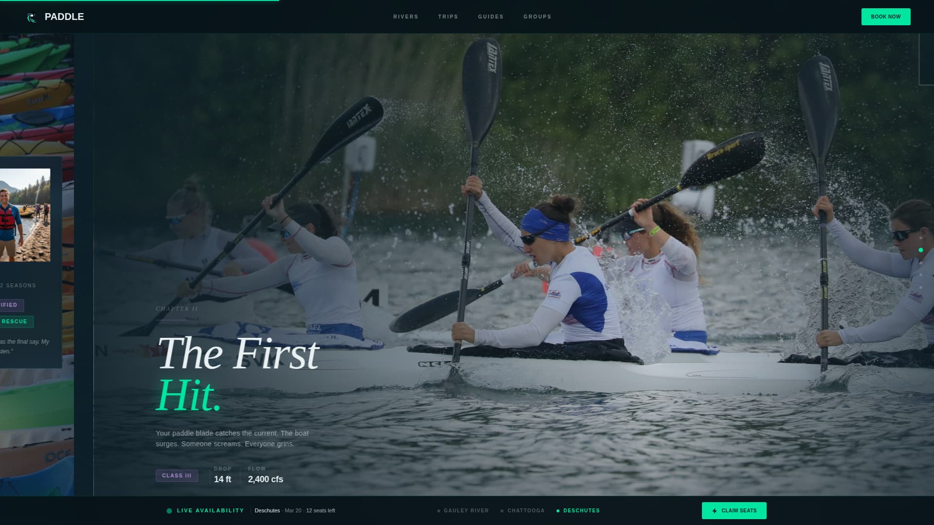 River Rafting & Kayaking Tour Booking Website Template