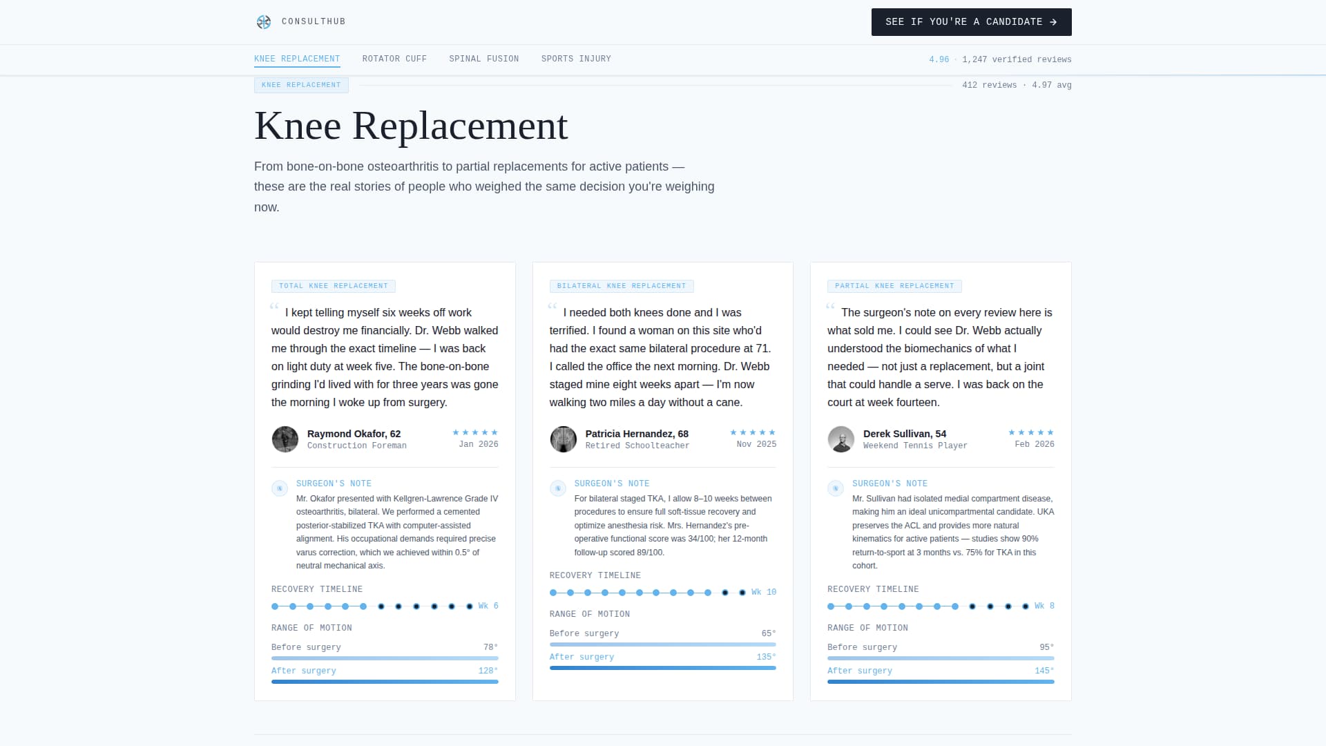 Orthopedic Surgeon Booking Website Template