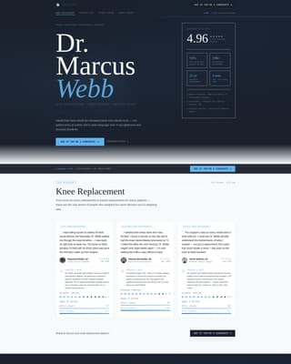 Orthopedic Surgeon Booking Website Template