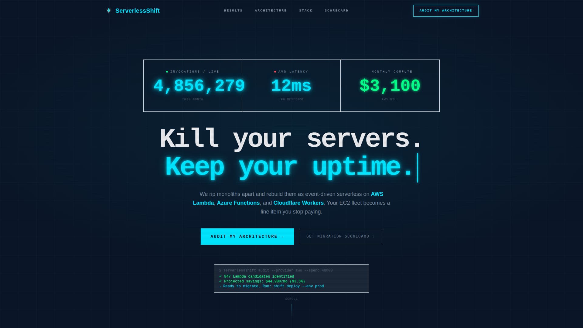 Serverless Computing Technology Professional Website Template