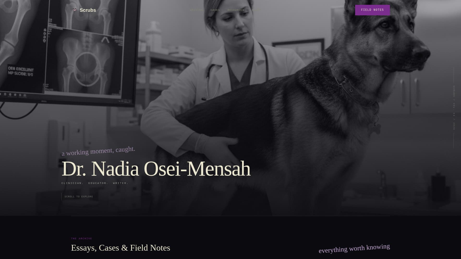 Veterinarian Profile Professional Website Template