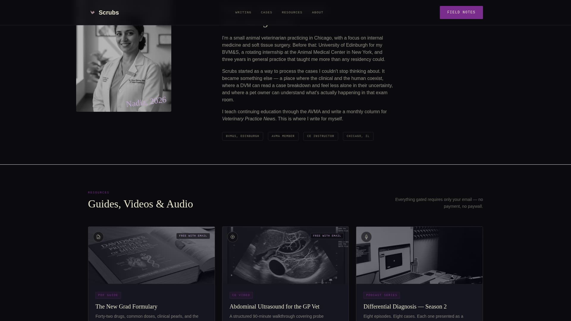 Veterinarian Profile Professional Website Template