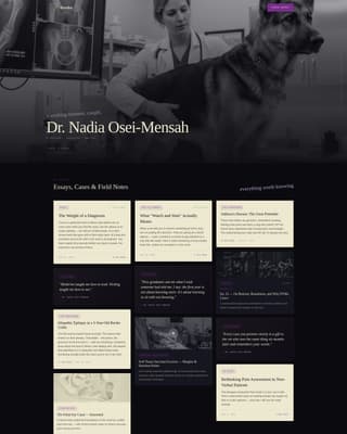 Veterinarian Profile Professional Website Template