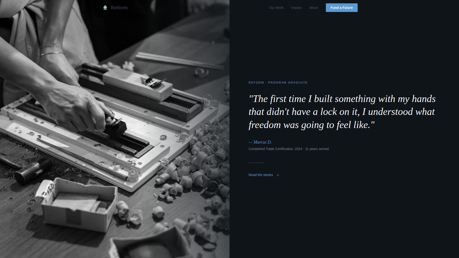 Reform - Powerful Reentry Landing Page Template