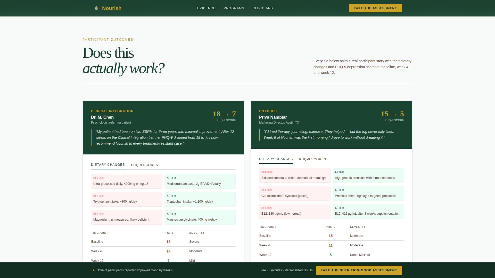 Depression Care Reviews Website Template