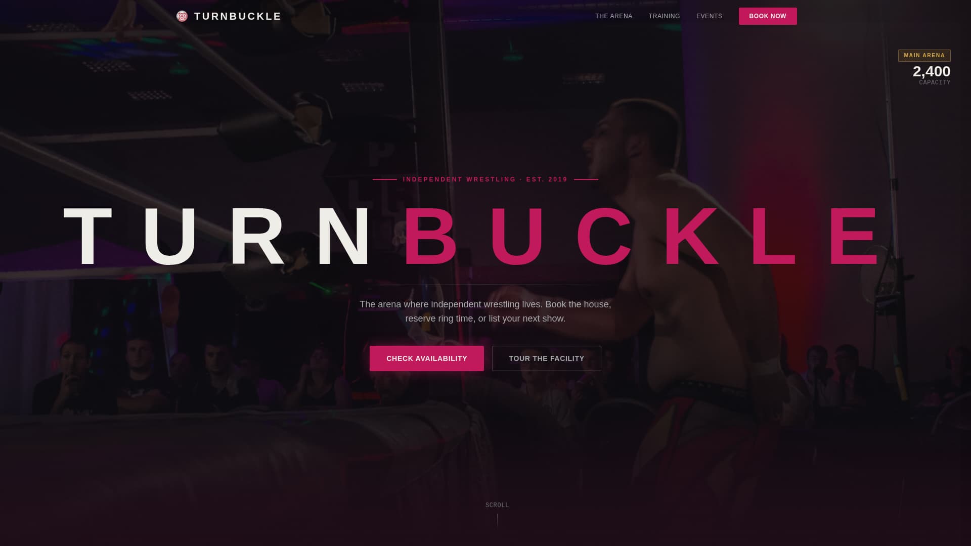 Wrestling Booking Website Template