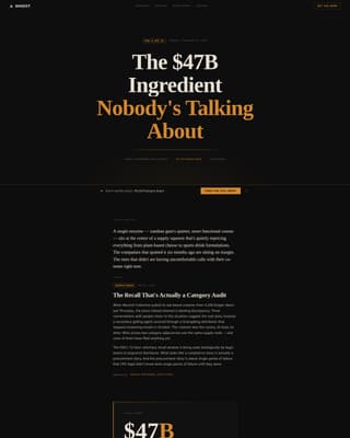 Food & Beverage Blog & Media Blog Website Template