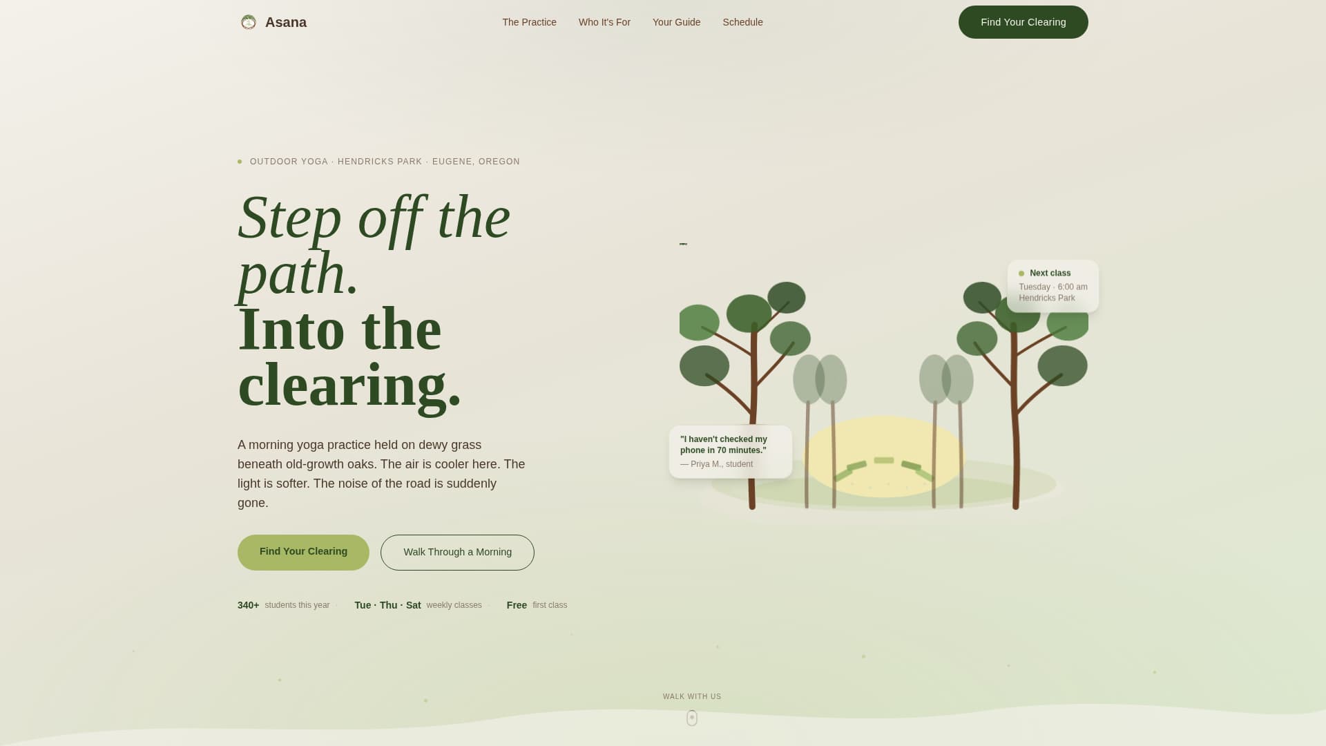 Asana - Immersive Yoga Landing Page Template