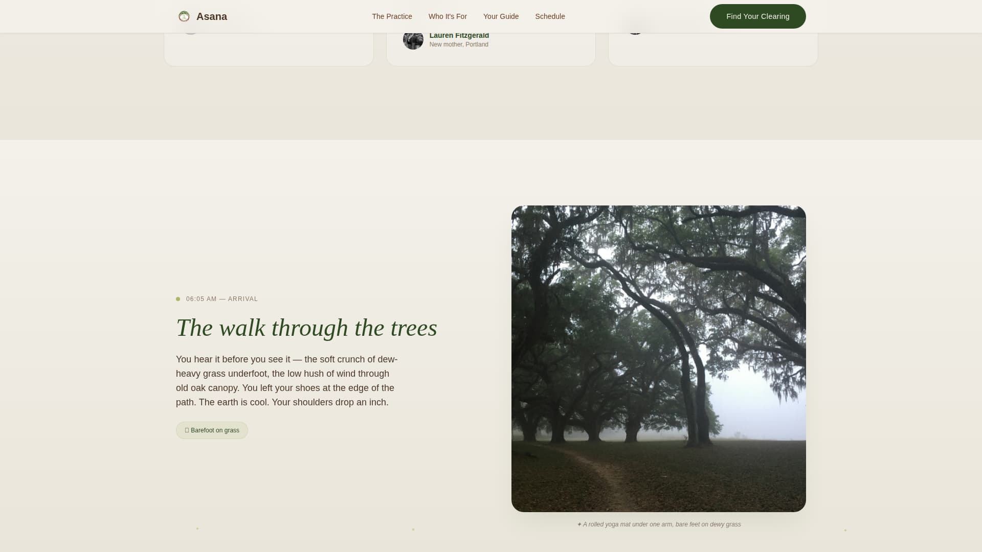 Asana - Immersive Yoga Landing Page Template