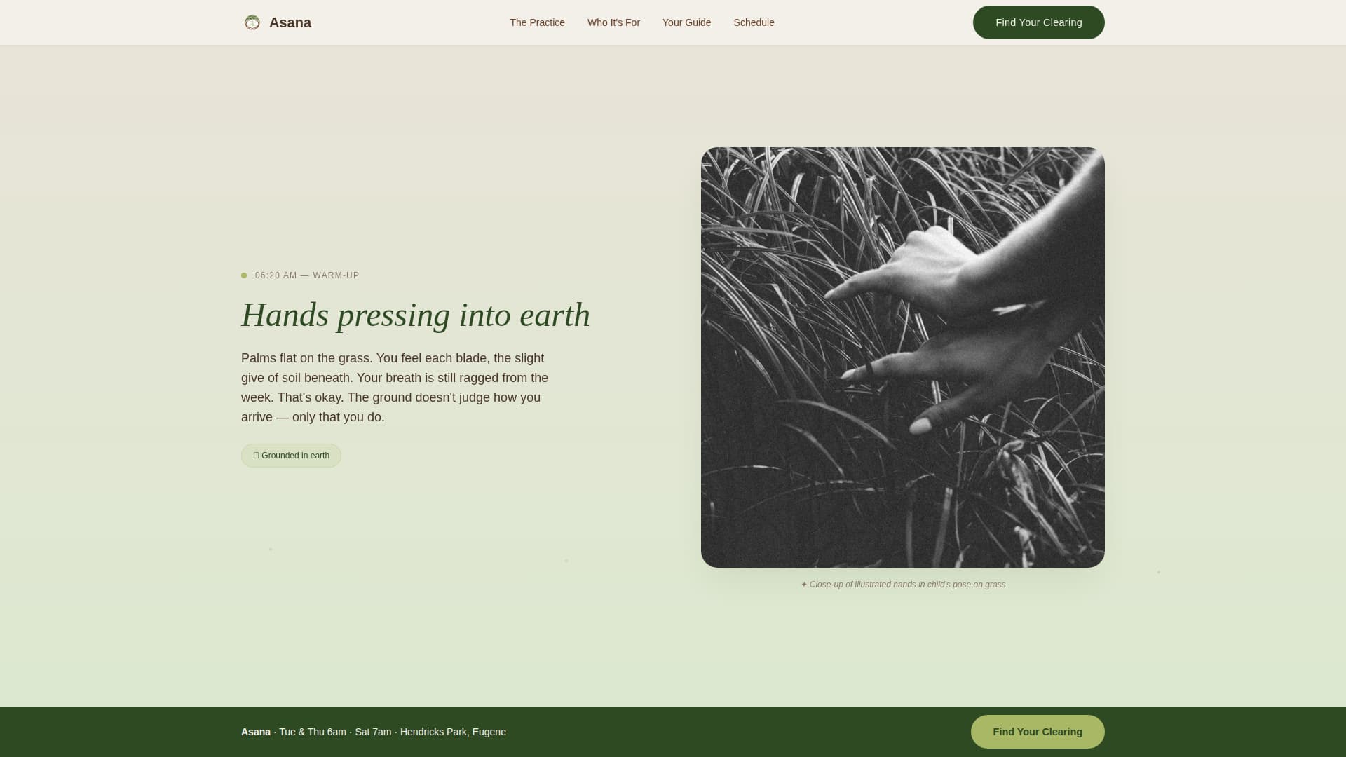 Asana - Immersive Yoga Landing Page Template