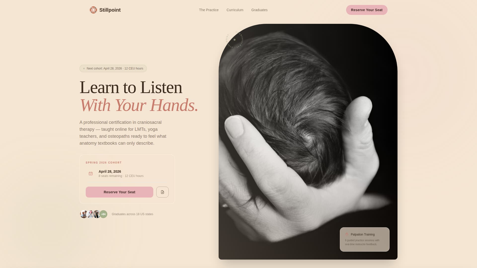Wellness Modalities Booking Website Template