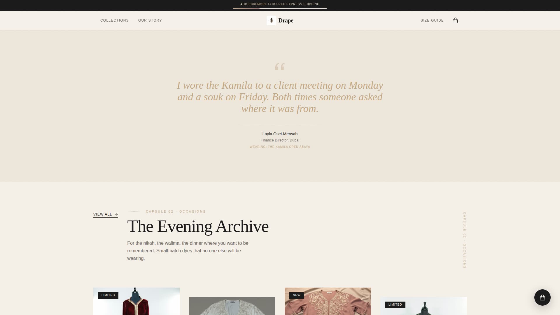 Middle Eastern Specialty Retail Blog Website Template