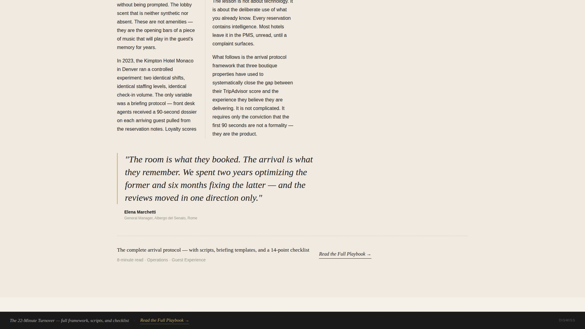 Hospitality Blog & Media Portfolio Website Template