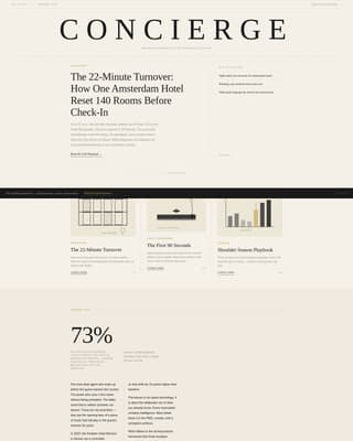 Hospitality Blog & Media Portfolio Website Template