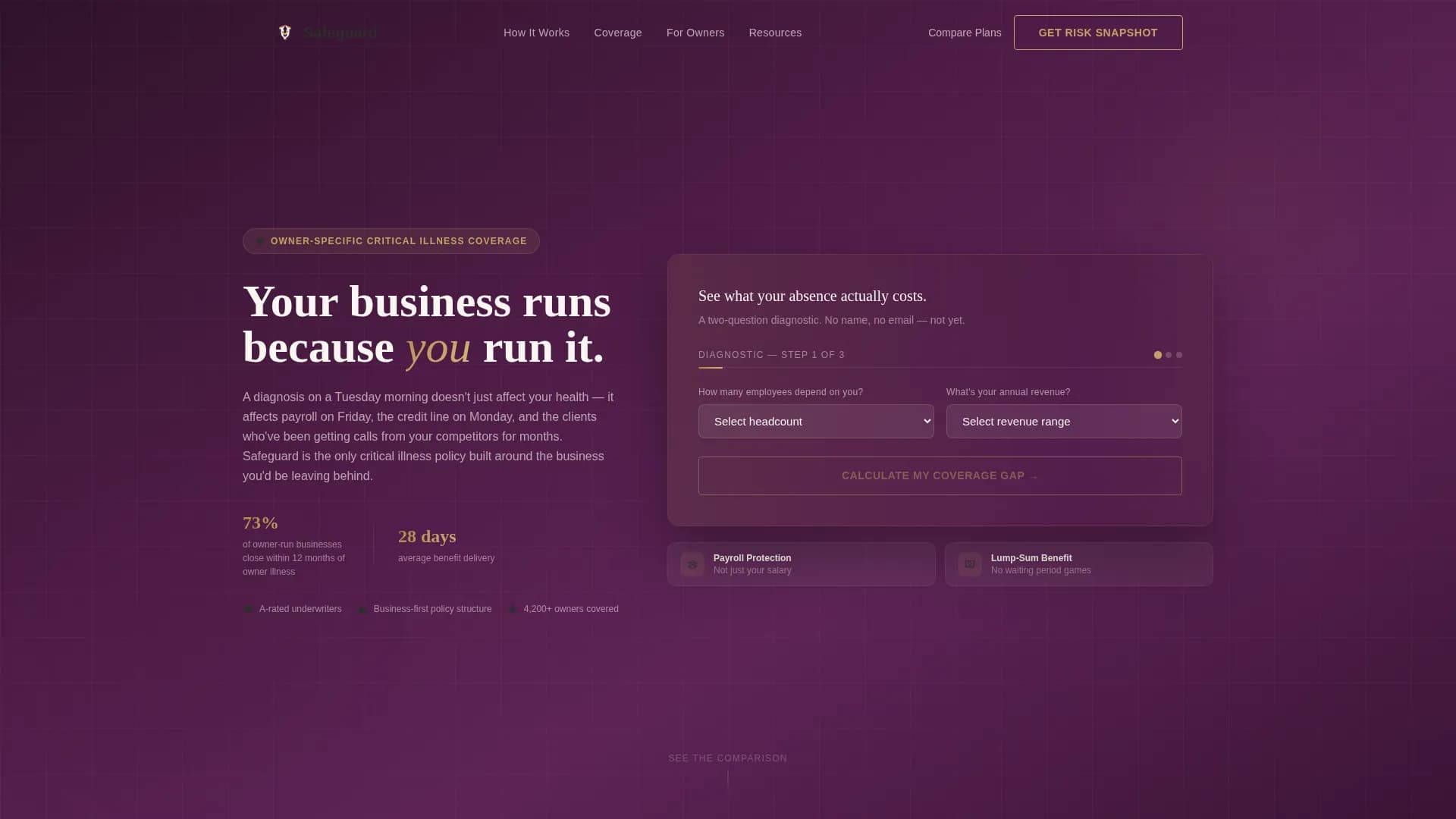 Defend — Illness Protection Executive Landing Page Template