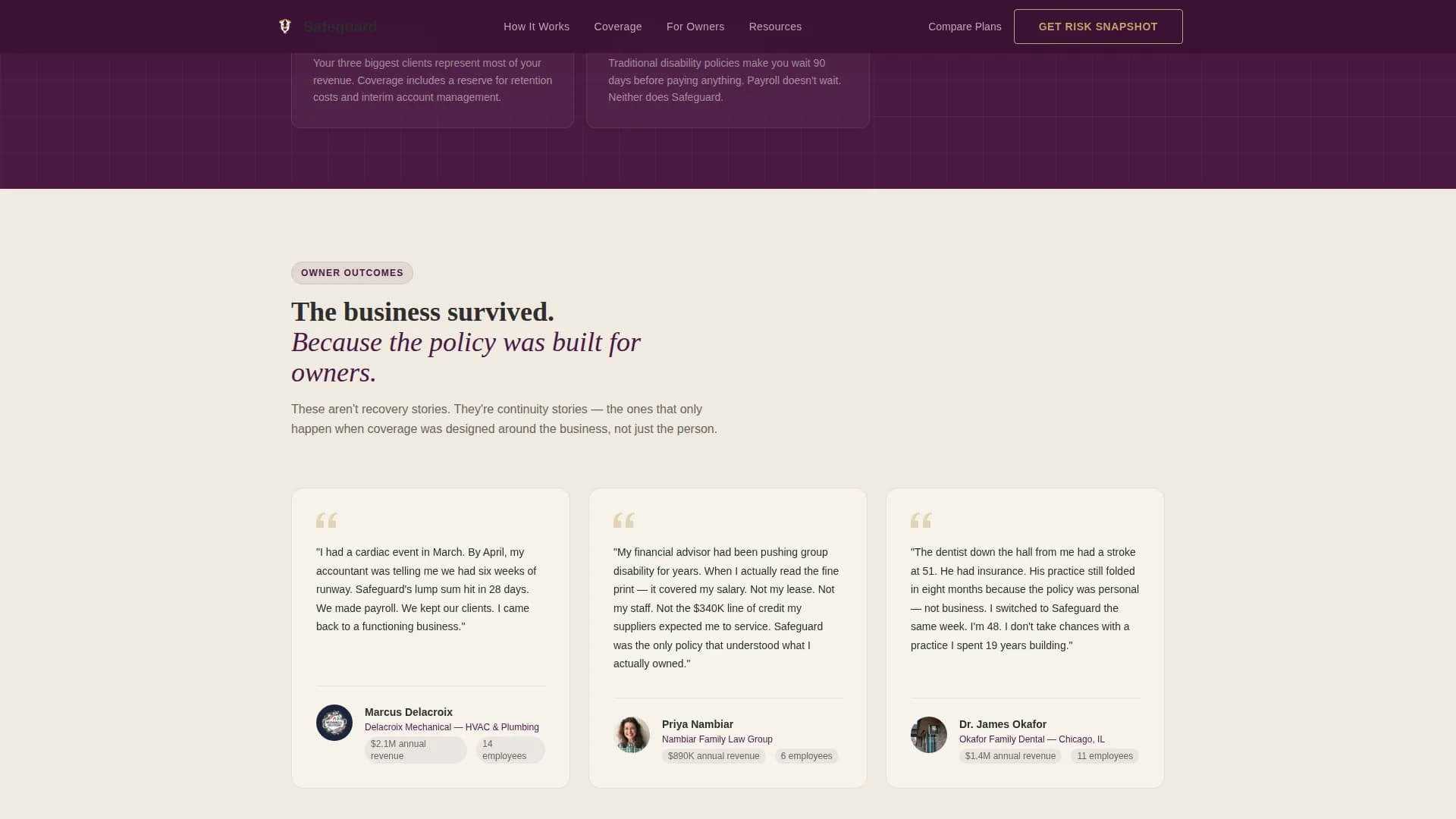 Defend — Illness Protection Executive Landing Page Template