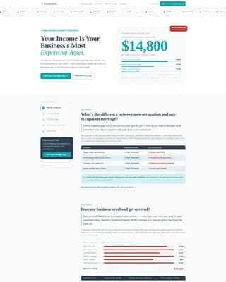 Underwrite — Discover Coverage Gaps Landing Page Template