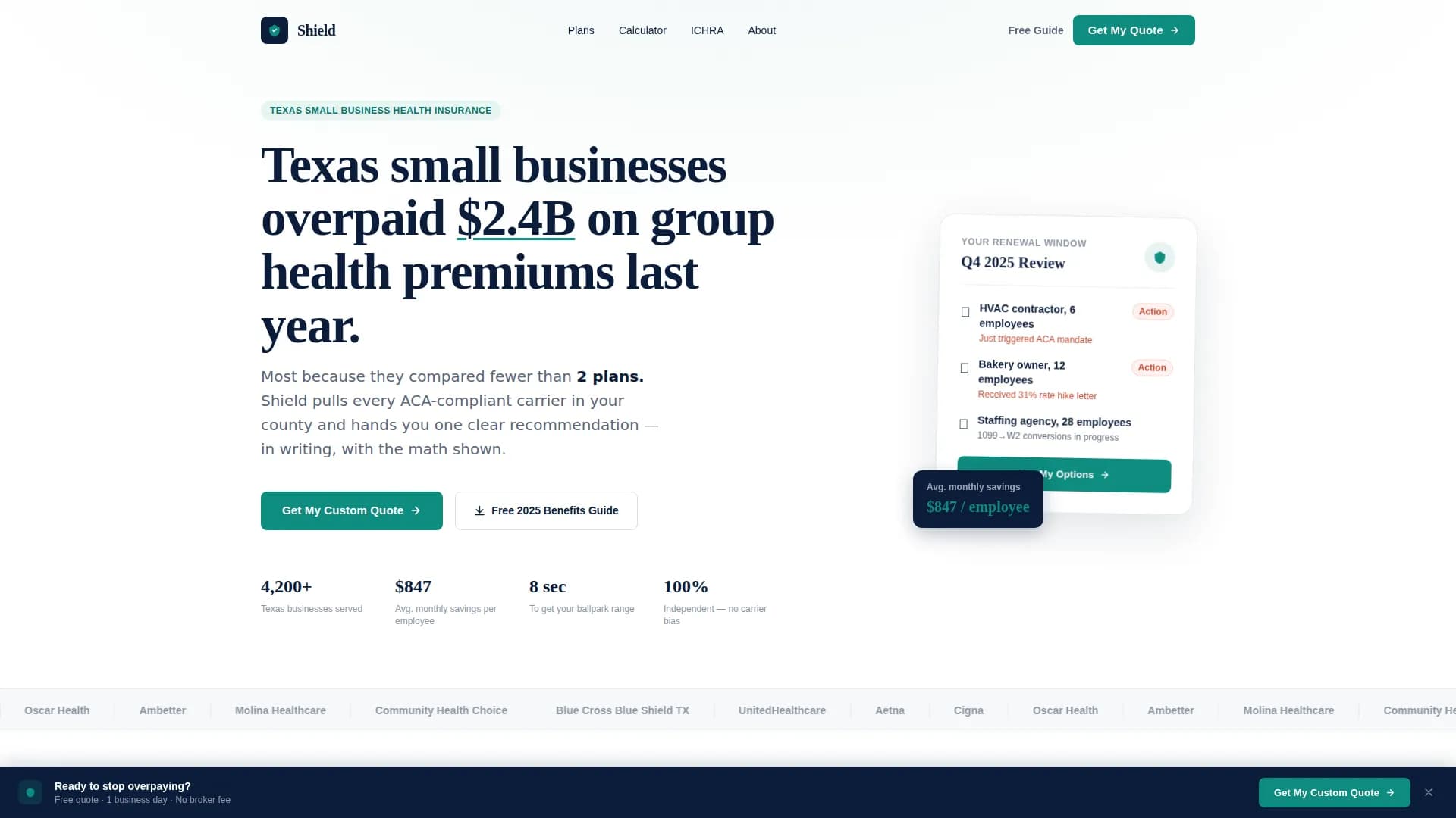 Coverage — Health Insurance Business Landing Page Template