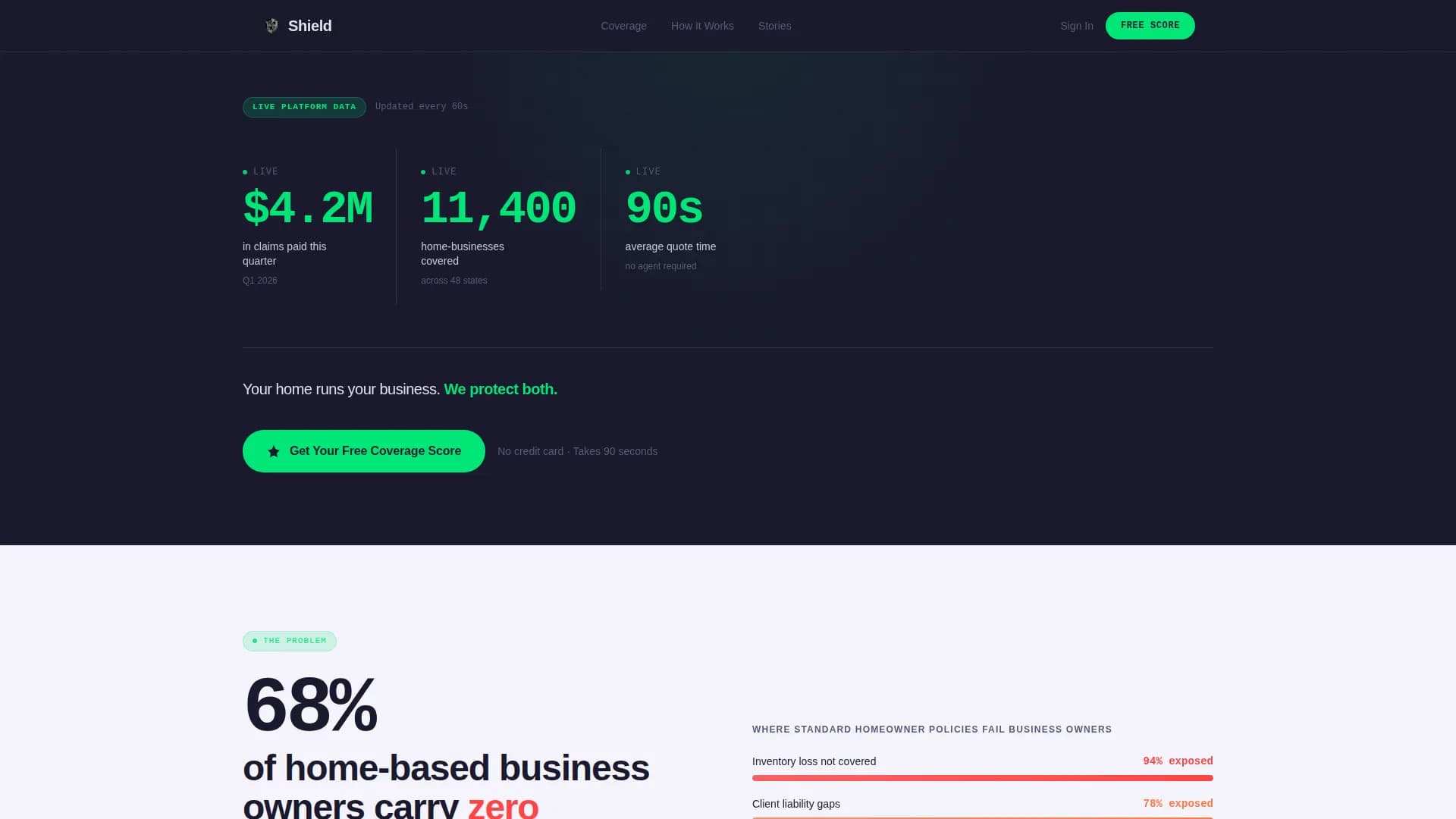 Fortify — Business Home Insurance Landing Page Template