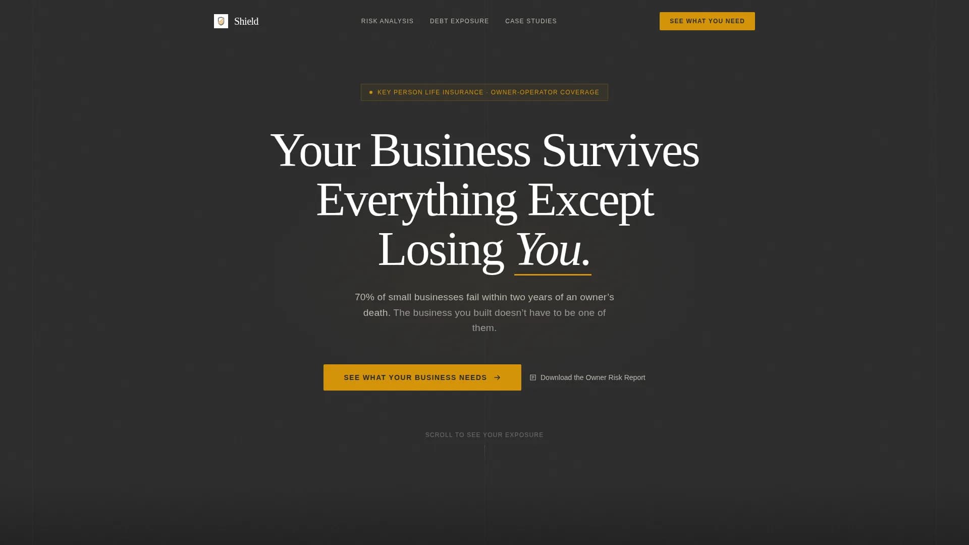 Shield — Exec Keyman Life Landing Page Template