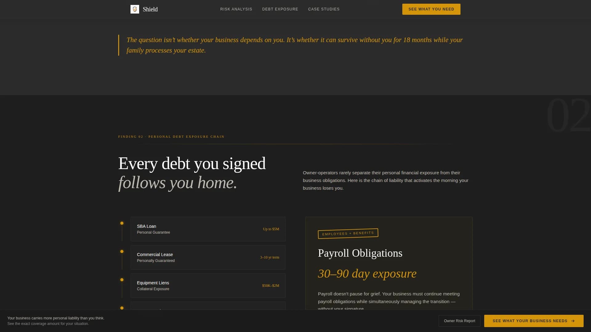Shield — Exec Keyman Life Landing Page Template