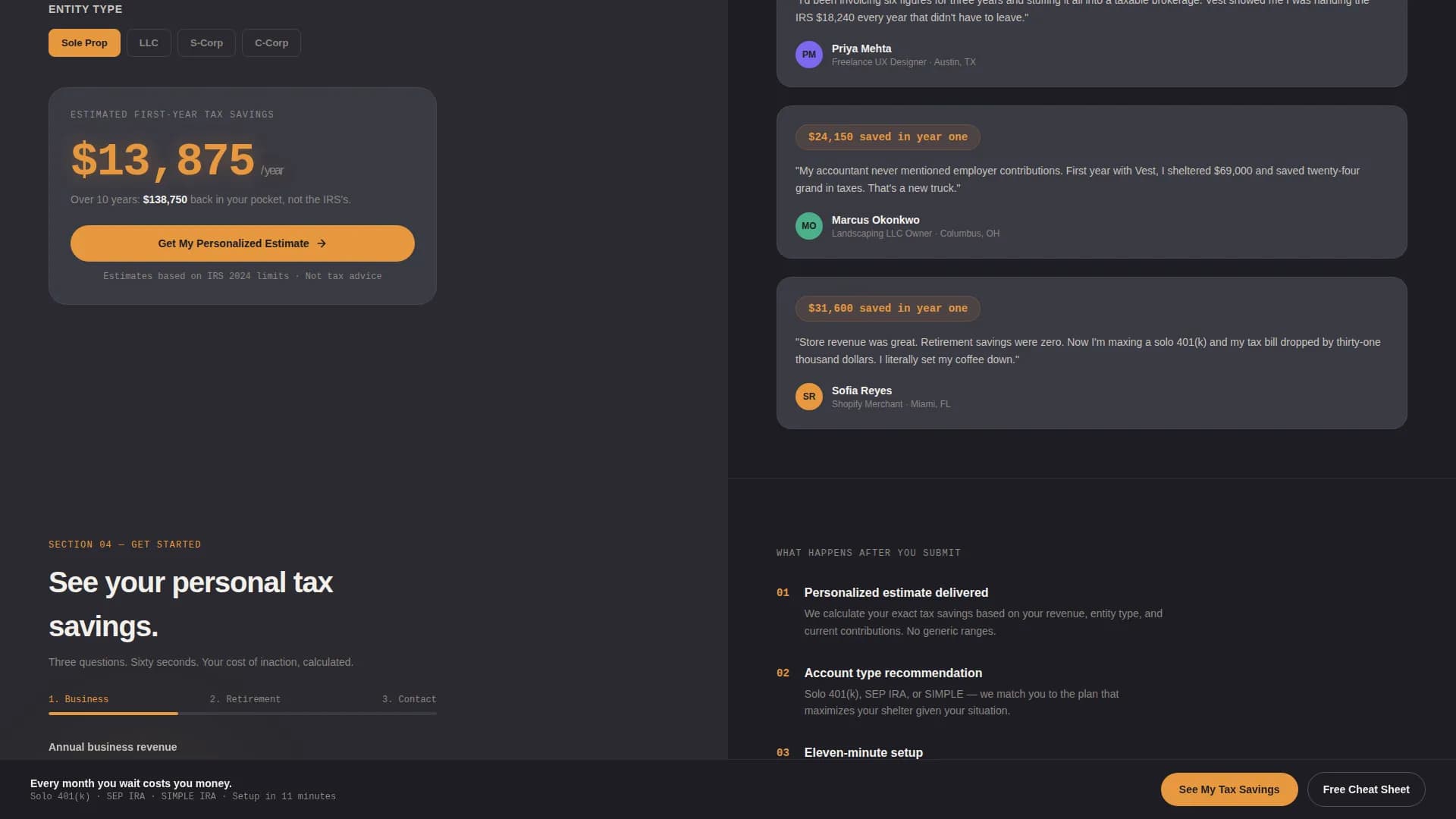 Accelerate — Scalable Startup Retirement Landing Page Template