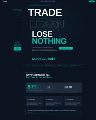 Bullseye — Stock Simulator Market Landing Page Template