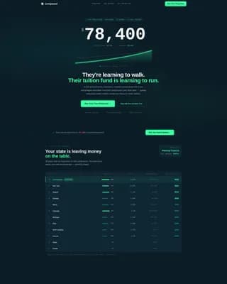 Compound — Intelligent Education Savings Landing Page Template