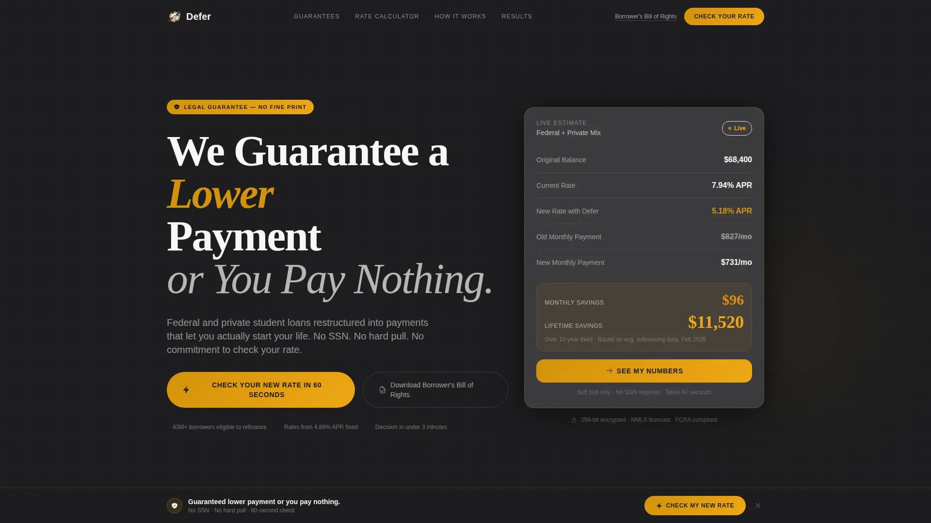 Defer — Assured Student Lending Landing Page Template