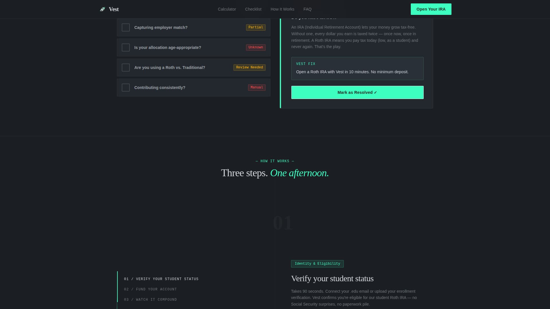 Vest - Powerful Studentfinance Landing Page Template