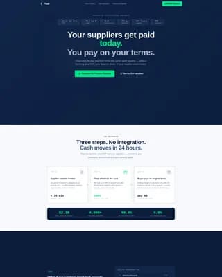 Velocity — Invoice Liquidity Landing Page Template